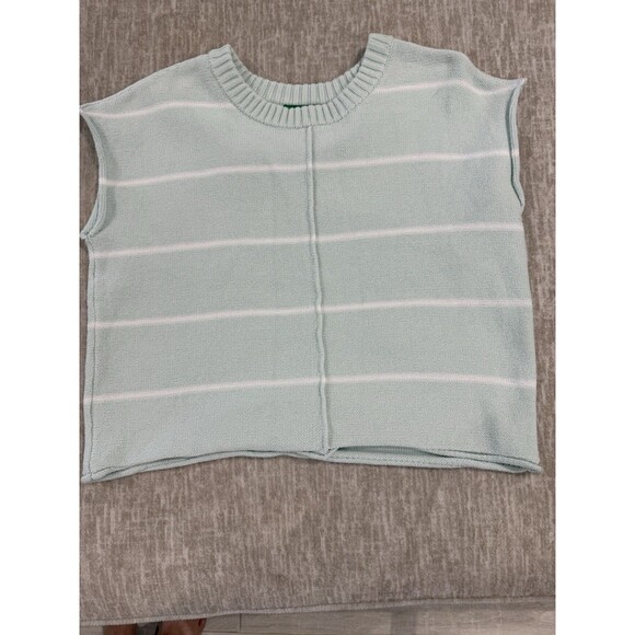 dip Women's Sweater Top Sleeveless Striped Soft Stretch Size M - Picture 9 of 9